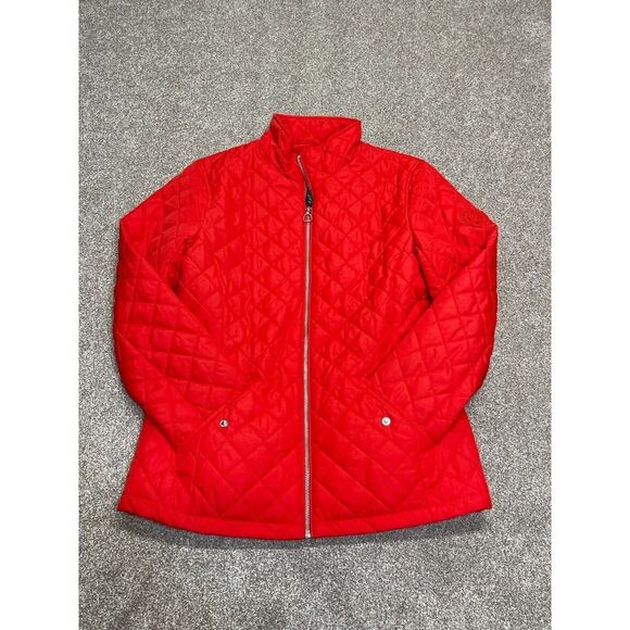 Lauren Ralph Lauren Womens red quilted jacket size small light weight - Picture 2 of 12